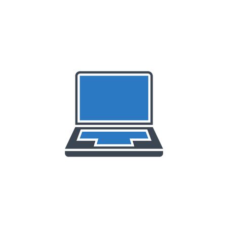 Laptop related vector glyph icon.のイラスト素材