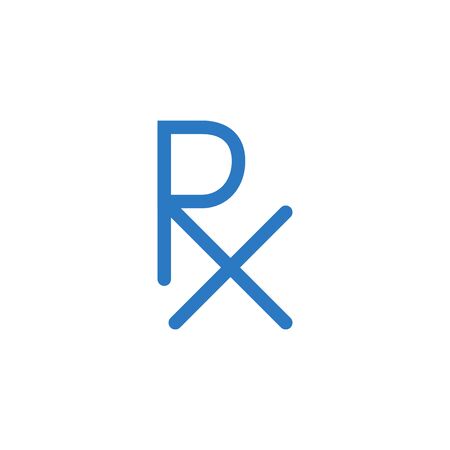 Prescription related vector glyph icon.のイラスト素材