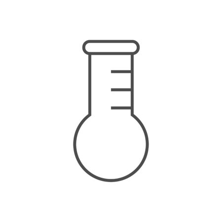 Test tube related vector thin line icon.のイラスト素材