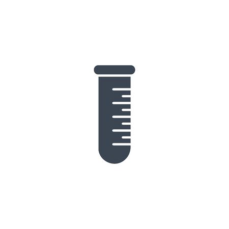 Test Tube related vector glyph icon. Isolated on white background. Vector illustration.の写真素材