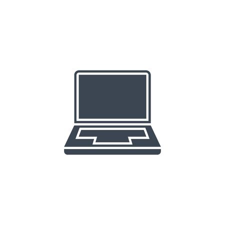 Laptop related vector glyph icon.の写真素材