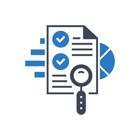 SEO Audit Vector Glyph Iconのイラスト素材