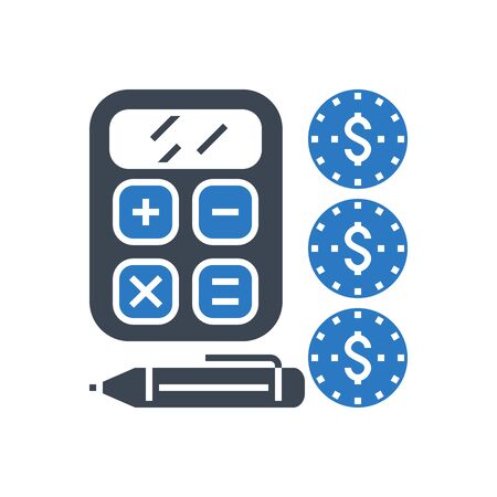 Finance Management Vector Glyph Iconのイラスト素材