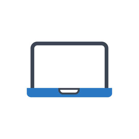 Laptop Vector Glyph Iconのイラスト素材
