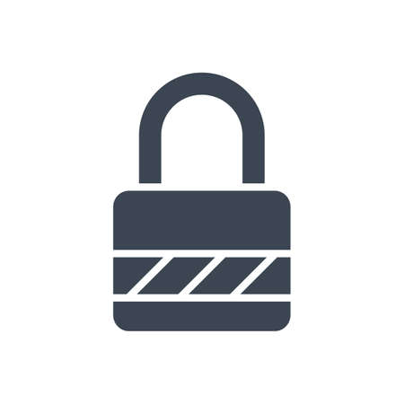 Padlock Vector Glyph Iconのイラスト素材