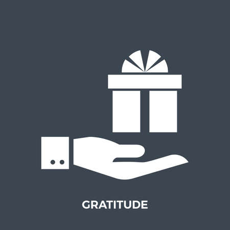 Gratitude Glyph Vector Iconのイラスト素材