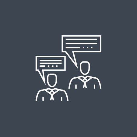 Consulting Related Vector Thin Line Icon.のイラスト素材