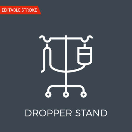 Dropper Stand Thin Line Vector Iconのイラスト素材