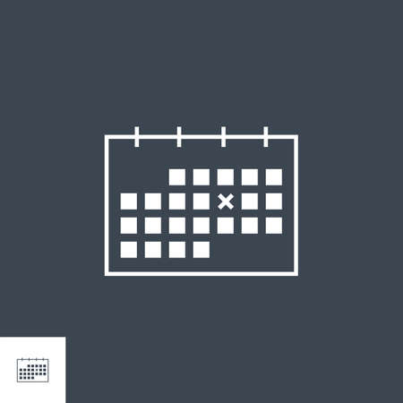 Calendar related vector glyph icon.のイラスト素材