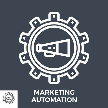 Marketing automation iconのイラスト素材