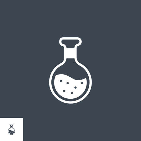 Chemistry related vector glyph icon.のイラスト素材