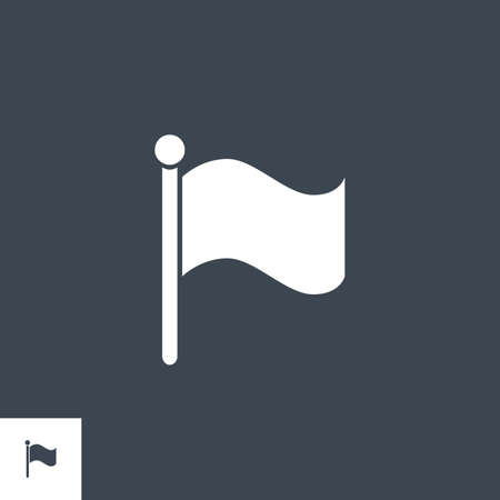 Flag related vector glyph icon.のイラスト素材