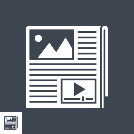 Content Vector Glyph Iconのイラスト素材