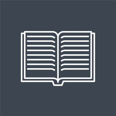 Book related vector thin line icon.のイラスト素材