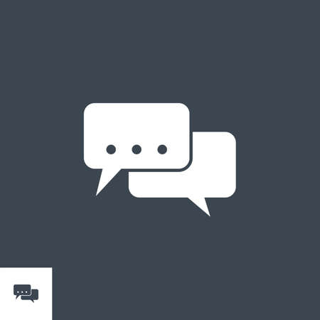 Speech Bubble Flat related vector glyph icon.のイラスト素材