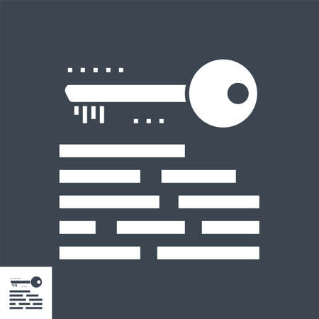Keywording Vector Glyph Iconのイラスト素材