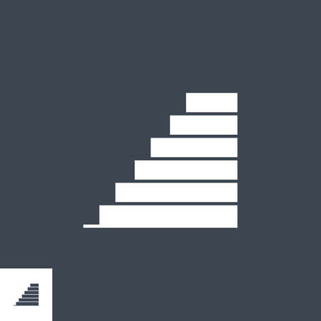 Stairs related vector glyph icon.のイラスト素材