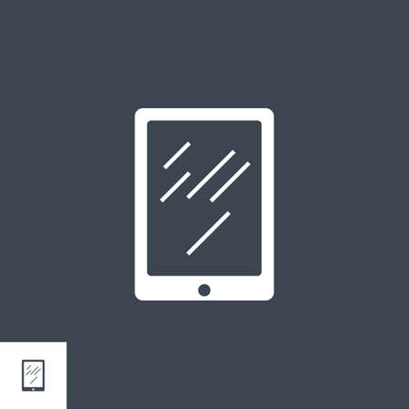 Tablet PC related vector glyph icon.のイラスト素材