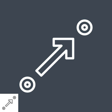 Route planner line iconのイラスト素材