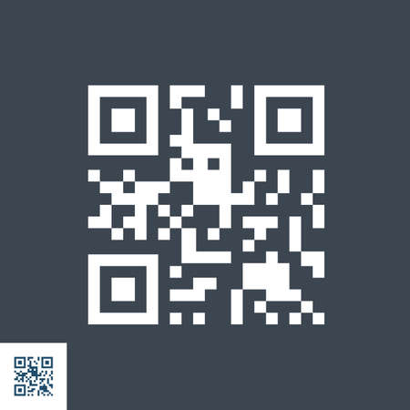 QR Code Vector Iconのイラスト素材