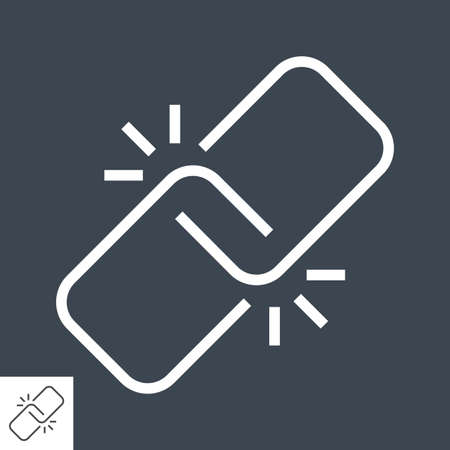 Link Thin Line Vector Icon.のイラスト素材