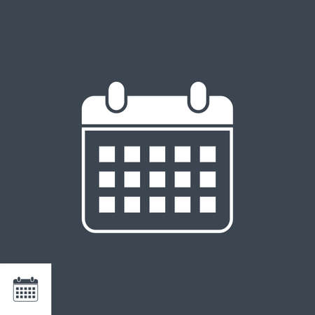 Calendar related vector glyph icon.のイラスト素材