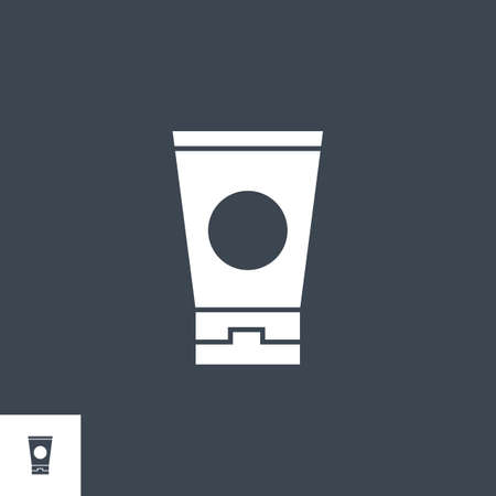 Sunscreen related vector glyph icon.のイラスト素材