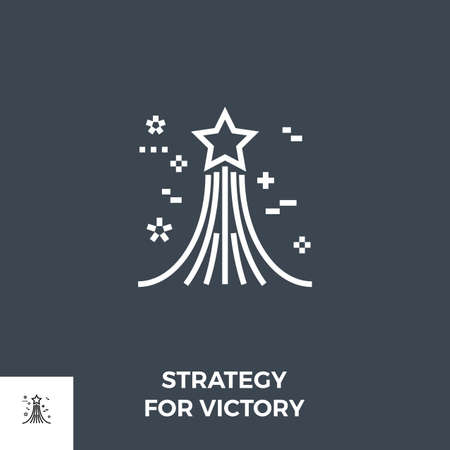 Strategy For Victory Line Iconのイラスト素材