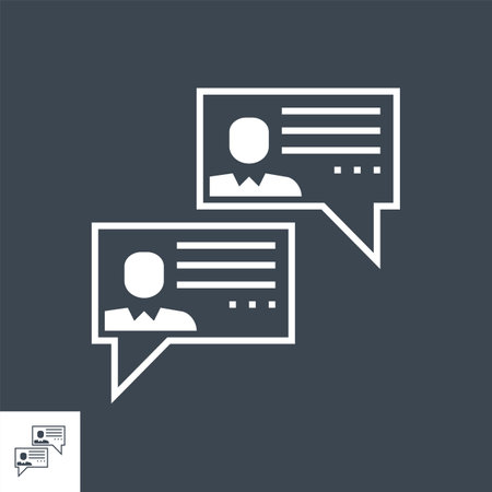 Social Chanels Vector Glyph Iconのイラスト素材