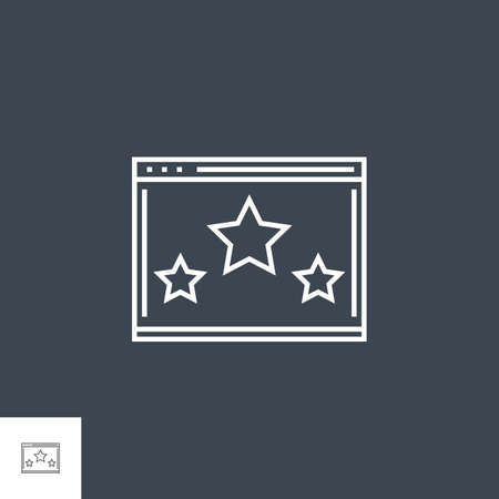 Website Ranking Line Iconのイラスト素材