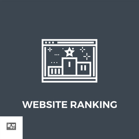 Website Ranking Line Iconのイラスト素材