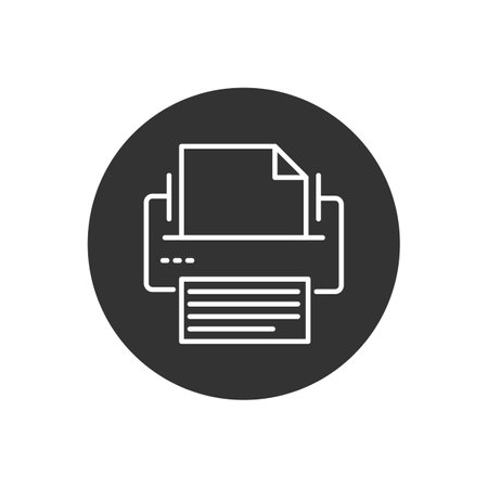 Printer or Fax Related Line Icon.