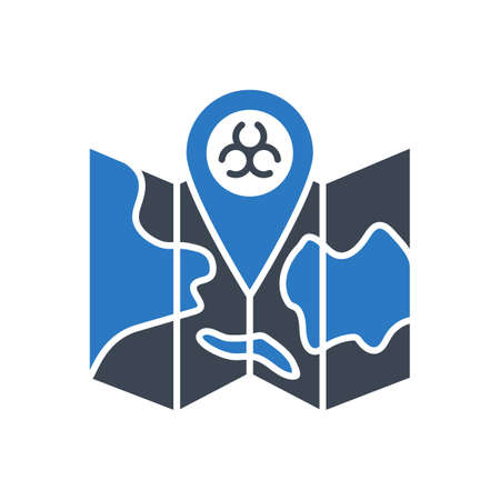 Epidemic related vector glyph iconのイラスト素材