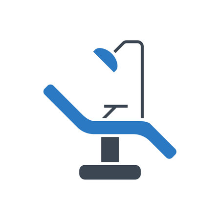 Dental Chair Glyph Iconのイラスト素材