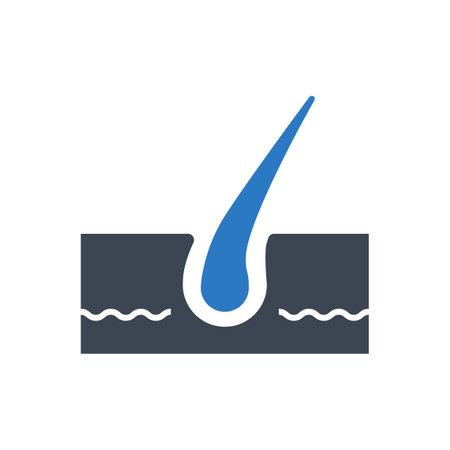 Hair Vector Glyph Iconsのイラスト素材