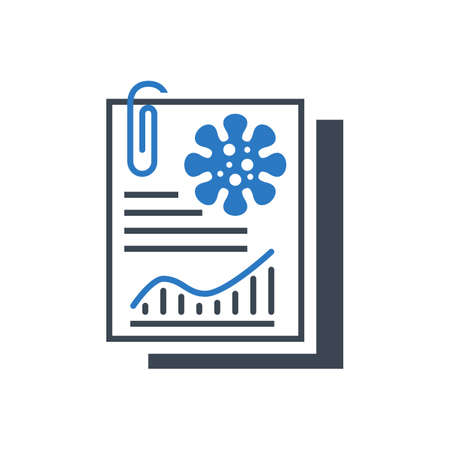 Analysis related vector glyph icon.のイラスト素材