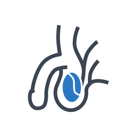Male Reproductive System Vector Glyph Iconsのイラスト素材