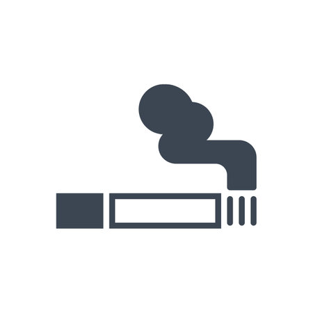Cigarette related vector glyph iconのイラスト素材