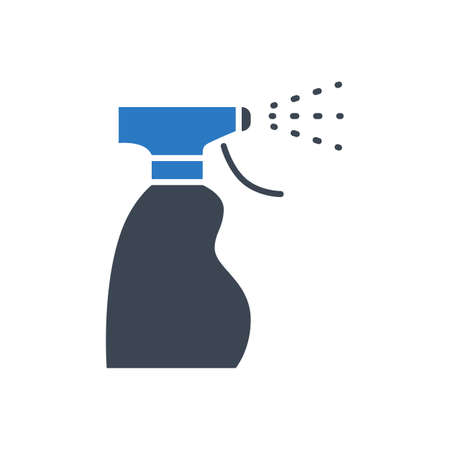 Medical spray disinfector vector glyph iconのイラスト素材