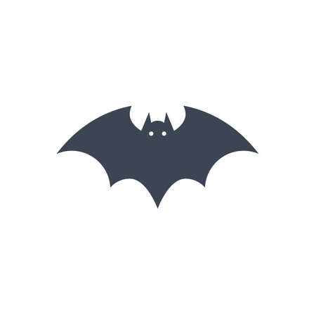 Bat related vector glyph icon. Isolated on white background. Editable vector illustrationのイラスト素材