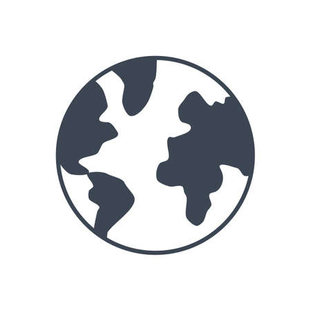 Pandemia related vector glyph icon. The spread of the virus around the globe. Pandemia sign. Isolated on white background. Editable vector illustrationのイラスト素材
