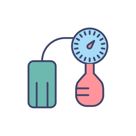 Tonometer related vector line icon. Isolated on white background. Vector illustration. Editable strokeのイラスト素材