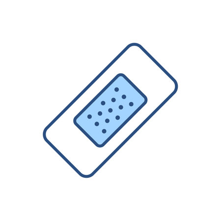 Bandage Plaster related vector line icon. Sticky wrap for injury treatment. Bandage for trauma. Isolated on white background. Vector illustration. Editable strokeのイラスト素材