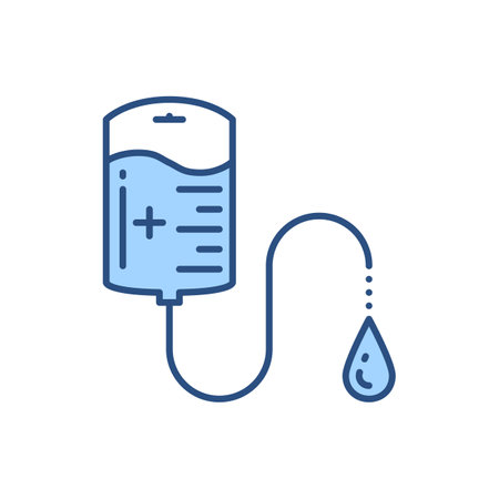 Blood Donation related vector line icon. Charitable contribution. Voluntary procedure. Donating plasma. Healthcare charity campaign. Isolated on white background. Vector illustration. Editable strokeのイラスト素材