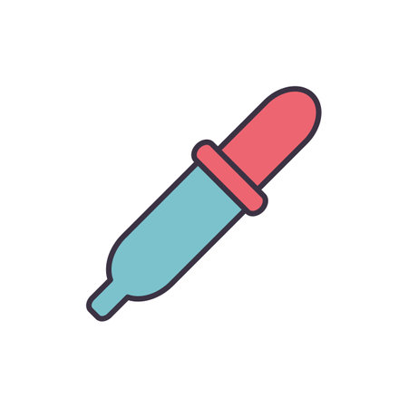 Dropper related vector line icon. Isolated on white background. Vector illustration. Editable strokeのイラスト素材