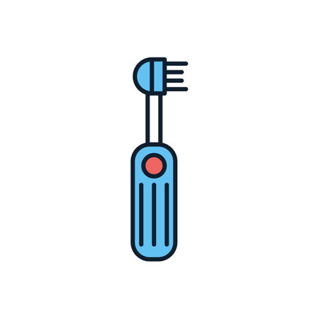 Electric Toothbrush Related Vector Icon. Electric Toothbrush sign. Isolated on White Backgroundのイラスト素材
