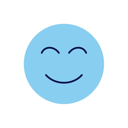 Do not panic related vector icon. Smiling face. Isolated on white background. Editable vector illustrationのイラスト素材