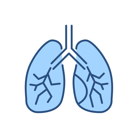 Lungs related vector icon. Lungs sign. Isolated on white background. Editable vector illustrationのイラスト素材