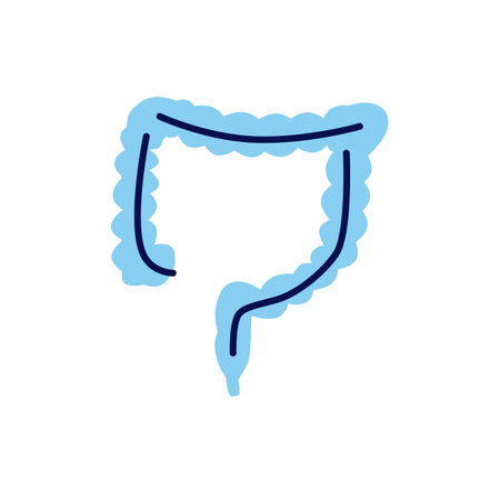 Intestines Related Vector Line Icon. Isolated on White Background. Editable Strokeのイラスト素材