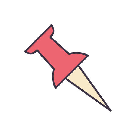 Push Pin related vector icon. Isolated on white background. Vector illustrationのイラスト素材